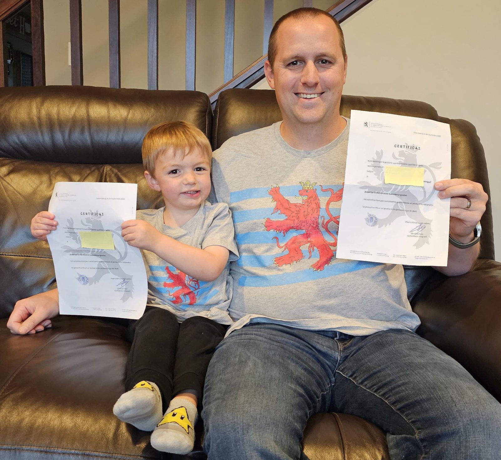 If you qualify for Luxembourg citizenship, you can get certificates like Corey and Freddy